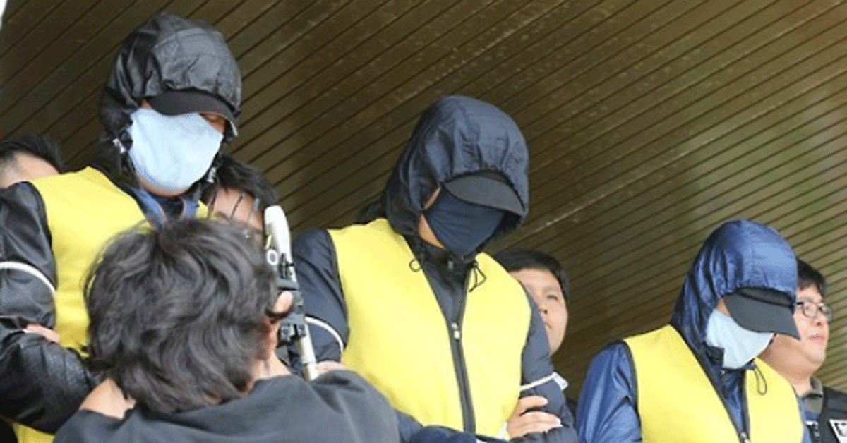 신안 여교사 성폭행 피고인들. 중앙포토