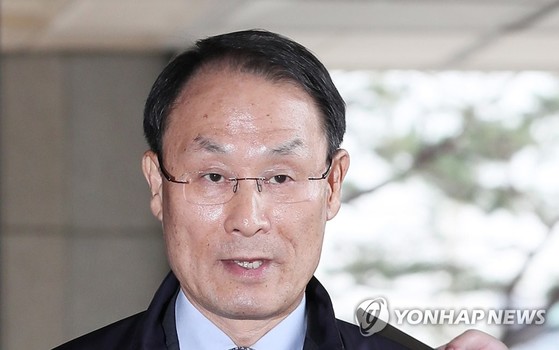 이헌수 전 국가정보원 기획조정실장이 지난달 24일 오전 서울 서초동 서울중앙지검에 출석하고 있다. [연합뉴스]