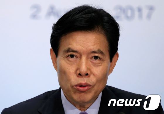 중산 중국 상무부장  © AFP=뉴스1 © News1 자료 사진