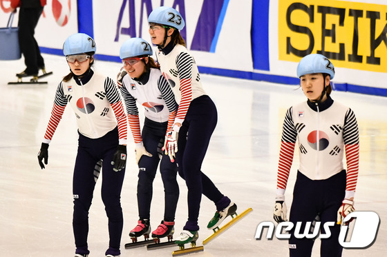 한국 여자 쇼트트랙 대표팀. /뉴스1 DB © News1 유승관 기자