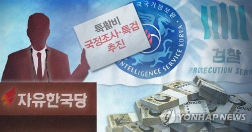 한국당, '특수활동비 국조·특검' 당론 채택 (PG) [제작 최자윤] 일러스트