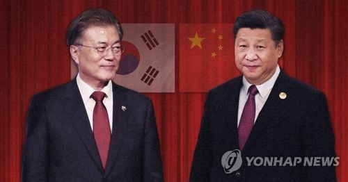 한중 문대통령 중국 방문 (PG) [제작 최자윤] 일러스트, 사진합성, 사진출처 EPA