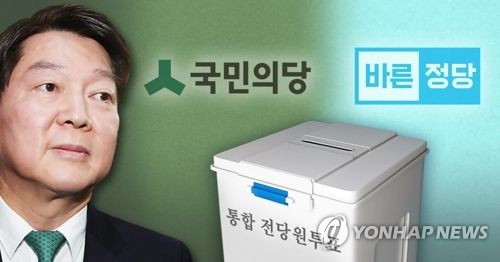 안철수, 바른정당과 통합 전당원투표 제안(PG) [제작 이태호] 사진합성, 일러스트
