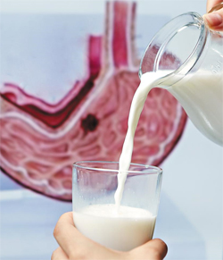 속이 쓰릴 때 우유를 마시는 건 위산 분비를 늘려서 위 건강을 해치는 원인이 된다. 사진-헬스조선DB