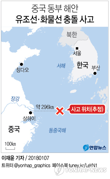 사고 위치［연합뉴스 그래픽］