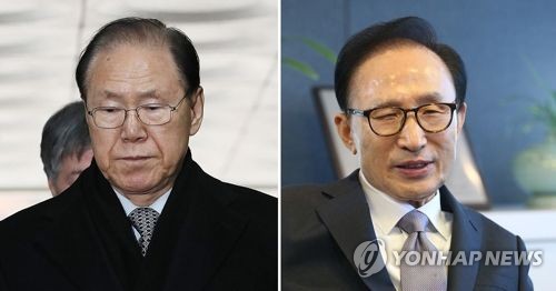 김백준 전 청와대 총무기획관과 이명박 전 대통령 [연합뉴스DB]