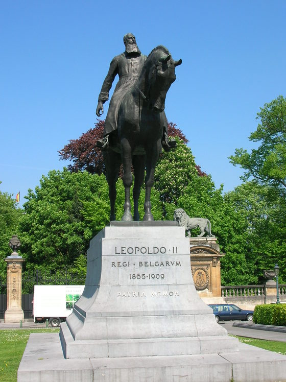 벨기에 브뤼셀에 있는 레오폴드 2세의 동상. [위키피디아]