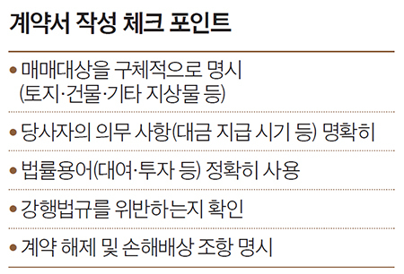 계약서 작성 체크 포인트