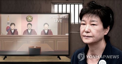 박근혜 선고 TV중계 불출석 전망 (PG) [제작 최자윤] 사진합성, 일러스트