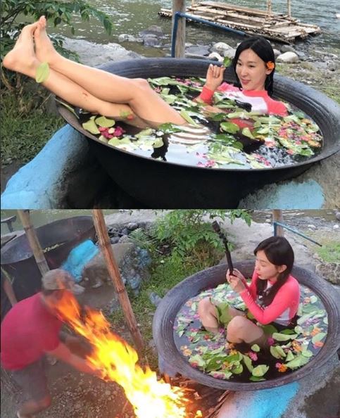 Battle Trip Lee Ji-hye shows cauldron spa Celebratory photoLee Ji-hye posted a picture on his instagram account on the 7th with an article entitled Lee Ji-hye broth, already funny. The photo shows Lee Ji-hye enjoying a spa in a cauldron that is burning.Lee Ji-hye said, I was eating food and I thought it was a place to boil the cauldron next to me. Lee Ji-hye said, I thought it was a place to boil the cauldron.