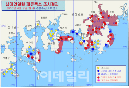 패류독소 38곳 초과..조개·멍게·홍합 검출