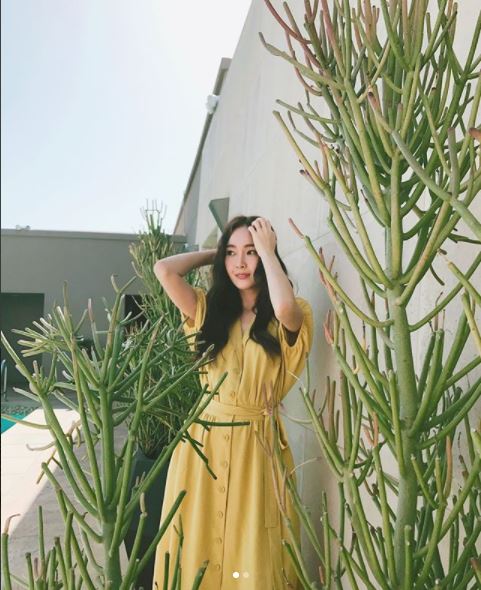 Girls Generation born from Jessica Gaba. Jessica posted two photos along with the sentence Rise and Shine on my instagram on the afternoon of the 16th.In this photo, Jessicas pose with the background of the resort site was put in.Jessica wearing a yellow piece boasted an elegant appearance with long hair hanging.