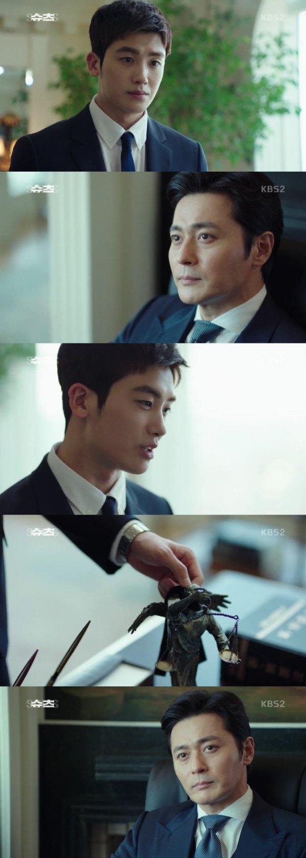 Suits Jang Dong-gun and Park Hyung-Sik met.In the new Drama Suits first aired on the afternoon of the 25th, the first encounter of Chegansook (Jang Dong-gun minutes) and High Yonu (Park Hyung-Sik) was drawn.On that day such a man and Jonu will offer medicines at the request of a friend, and they participated in the danger to save the grandmothers medical expenses.At the same time I went to an interviewer to pick up the new lawyer of the strongest seat Law firm.However, in addition to being under investigation by the police, High Jonn escaped by knowing the fact that he fell into a trap.High Jonu who was suddenly interviewed after escaping passed through a question of a person who did not participate in the interview, mainly camouflaged (Chae Jung-an).That strongest seat and Yonu faced each other.Asked about the statue that was the primary question, Try explanation as the strongest seat, High Yonu answered perfectly