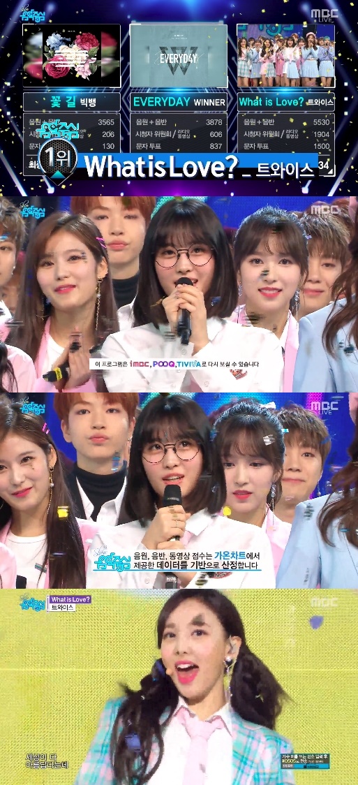 Group TWICE won nine gold medals for What Is Love?. (What Is Love?). MBCs Show! Show!In Music Core, TWICE was ranked # 1 in the winner Everly Day and the big bang Flower Road. TWICE said, Thank you to your family members, staff and fans. TWICE came to the stage with the concept of pastel tone uniforms.Dahyun participated in the pre-recording for health reasons and did not get on the live stage. Hwang Chi-yeul and Lovelyz had a comeback stage.Hwang Chi-yeul boasted his singing ability by singing the title song Star, You. Lovelyz gave a youthful appearance as the title song You of the Day and a faint atmosphere as the song Watercolor. Eric Nam, VIXX and Pentagon decorated the stage with a sad goodbye stage.Eric Nam has transformed into a steering force and VIXX has shown the stage of the title song Incense, and Pentagon boasts the charm of Nard Concept and has decorated the Lighty stage with a splendid appearance.The stage of The New Year was also unfolded: St. LayKids created a mirror with a charismatic sword-gun that filled the stage, and Hyun-seop X U-woong created a stage full of refreshing Direct to You.Band The Rose completed the sad BABY stage, while Hwang Chi-yeul, Lovelyz, Snooper, TWICE, VIXX, Eric Nam, Berry Good Heart Heart, Impact, Pentagon, IN2IT, U & B, StrayKids, The Rose, 14U, Hitin, Ueung et al. / Photo: MBC