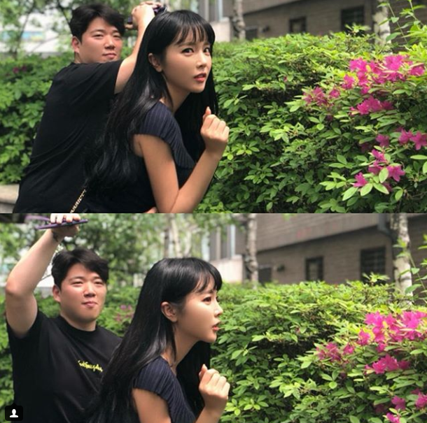 Singer Hong Jin-young released a photo of Manager Kim Tae-hyuk, who is obstructing the photo taking on his instagram on the afternoon of the 1st. In the photo, Hong Jin-young is taking a picture staring at the camera in the background of flowers.Manager is playing a cute prank in the background that interferes with photography.Hong Jin-young laughed by adding hashtags such as # good-looking Taehyuk # two-shot # two-shot, and two-shot. Meanwhile, Hong Jin-young showed off his manager and exciting chemistry in the MBC entertainment program Point of omniscient Interference