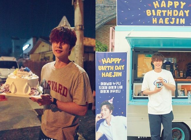 Actor Park Hae-jin happy with birthday presents given by staff and fans for birthdayPark Hae-jin said on the official SNS on the 1st, I always have a birthday on the set. I was in the bishops and staff and the Birthday Party.I think I was good at Actor again. We had a birthday party together. Happy birthday. I love the lion team.In the photo, Park Hae-jin is enjoying a party with the staff of the Drama Lion team, who also applauds and celebrates Park Hae-jins birthday.Park Hae-jin said, My birthday coffee tea from my gall. The rice cake and sikhye sent from Kljin with a sense.Thanks for the fans, and boasted of the love of the fans. It was reported that the fans sent the coffee car to the Lion recording in commemoration of Park Hae-jins birthday.Park Hae-jin posed with a rice cake box and a sikhye bottle with his face on it, thanking fans for their love, especially the birthday towels and candle presents sent by my lovers.Instead, I have been sharing it carefully. I am a very happy actor. Is the cake sent by overseas fans huge? Meanwhile, the lion he is shooting is a mystery thriller in which a man who has been digging into his mothers questioning meets one person with the same face as himself and is caught in a bigger conspiracy.Park Hae-jin Nana Kwak Si-yang Lee Ki-woo, Kim Chang-wan, Park Geun-hyung and others appear. Park Hae-jin plays four roles, including Kang Il-hoon, chief of staff of large corporations.Youre From the Stars will be broadcast in the second half of this year as director Jang Tae-yus first domestic return in four years. Park Hae-jin SNS