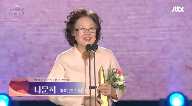 Actor Na Moon-hee won the Best Actress Award in the film category at the 54th Baeksang Arts Awards and added a trophy. Actor Na Moon-hee, who gave a warm impression to the audience last year with the movie I Can Speak, won the Best Actress Acting Award at the 54th Baeksang Arts Awards held on the 3rd. Na Moon-hee, who received the trope, said, I am grateful for another big prize in May.I started winning the award at 77 years old and got it to 78 years old.This award is a comfort women Grandmas Boy, I want to share with all Grandmas Boys in the world. As a result, Na Moon-hee won the Best Actress Award in the first Seoul Awards, The award, the 17th Directorscut Awards of the Year, the 2017 Womens Film Impression of the Year, and the 54th Baeksang Arts Awards for Best Actress in the Film category, once again proved to be the best actor.He is divided into Naokbun, who lives in the name of the goblin Grandmas Boy while hiding the pain of being a comfort women victim in I Can Speak, and he showed a pleasant smile and a hot impression with authentic Acting.He won his first Best Actress Award in 56 years through I Can Speak, and he showed courage and hope to many people, showing that he can do it regardless of Age. He is still active in the Na Moon-hee era until last year.Na Moon-hee, who meets the audience with the movie Wrestler, which will be released on the 9th, will then confirm the appearance of Grandmas Boy and the movie Little Girl, which depicts the love of her grandchildren, and will catch the theater again.I look forward to the tenth day of the national Grandmas Boy Na Moon-hee in the future. Baeksang Arts Awards Capture, Steel Images