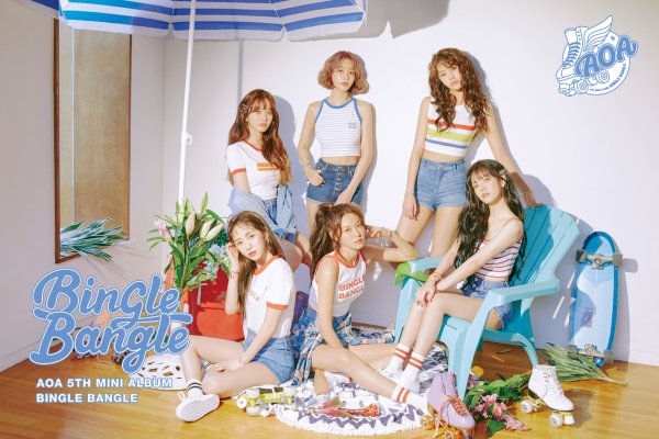 The group AOA (Jimin Yuna Hyejung Minah Seolhyun Chan Mi) unveiled the second concept photo and gave a freshness.AOAs agency, FNC Entertainment, released AOAs READY version of the group concept photo through AOA official Instagram on the 17th.AOA predicted a new song atmosphere that feels the freshness of midsummer through the concept photo released under the name of READY version.The group concept photo released on the day is the content released after the previously released PLAY version. If the PLAY version contains freshness like orange, the READY version shows coolness and refreshing feeling like carbonated water, and it is raising questions about the new song.AOA brings out expectations for cool summer outdoor activities, such as perfect styling with the background of parasols, beach chairs, roller skates, and other accessories.AOAs new song Bingle Bangle is a song with healthy and bright energy, and is full of killing parts from start to finish. AOA will become a representative of Summer Song this summer through Bingle Bangle.AOA will release its fifth mini album BINGLE BANGLE at 6 p.m. on the 28th and will return to music activities in about a year and five months.