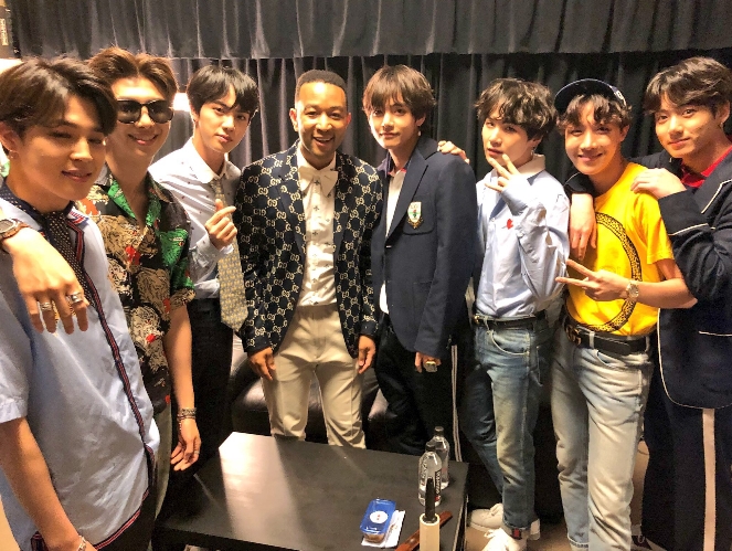Group BTS (RM, Jean, Suga, Jay Hop, Ji Min, Vu, and Jung Guk) also captured the Billboards stars.The 2018 Billboards Music Awards (hereinafter BBMAs) was held at the United States of Americas MGM Grand Garden Arena on May 21 (hereinafter in Korea).As a leading award, called the United States of Americas three major music awards, a number of popular stars attended the event.BTS, who attended the awards with the official invitation of BBMAs, showed off the overwhelming presence that was as great as other famous The Artist from the beginning to the end.BTS was not only placed in the front row of the venue, but was also caught on relay cameras several times every time famous stars such as Ariana Grande, Dua Lipa, Sean Mendes, DJ Khalid, John Legend, Christina Aguilera, Demi Lovato and Jennifer Lopez performed a spectacular stage.He also responded to the stage of his fellow The Artists with an exciting reaction such as hot cheers and applause.Following last year, he was nominated for the Top Social Artist category this year and was delighted to win the award for the second consecutive year.He also enjoyed the honor of World Premier, which will unveil the worlds first stage of FAKE LOVE, the title song of Tear (Love Yourself), which was released on the 18th.Before the awards, the photos released through the mid-Awards SNS also raised the topic.The artists who attended the Awards together released a series of photos taken with BTS in the waiting room and the awards scene.Singer James Taylor Society for Worldwide Interbank Financial Tele said in an official Instagram post: BTS.So great meeting you!!! Youre killing it!! James Taylor Society for Worldwide Interbank Financial Tele in the public photos focused attention on the friendly pose with the members such as Suga and Jay Hop.Singer John Legend also released an authentication shot with BTS, which was shot at the BBMAs backstage through Twitter Inc.DJ Khalid also posted a photo on Instagram of him filmed with BTS before tagging BTS official Instagram account.Model Tyra Banks also posted a photo of herself inside the Awards on official Twitter Inc.In the photo, Tyra Banks and BTS members gathered a topic because they showed a dignified pose.hwang hye-jin