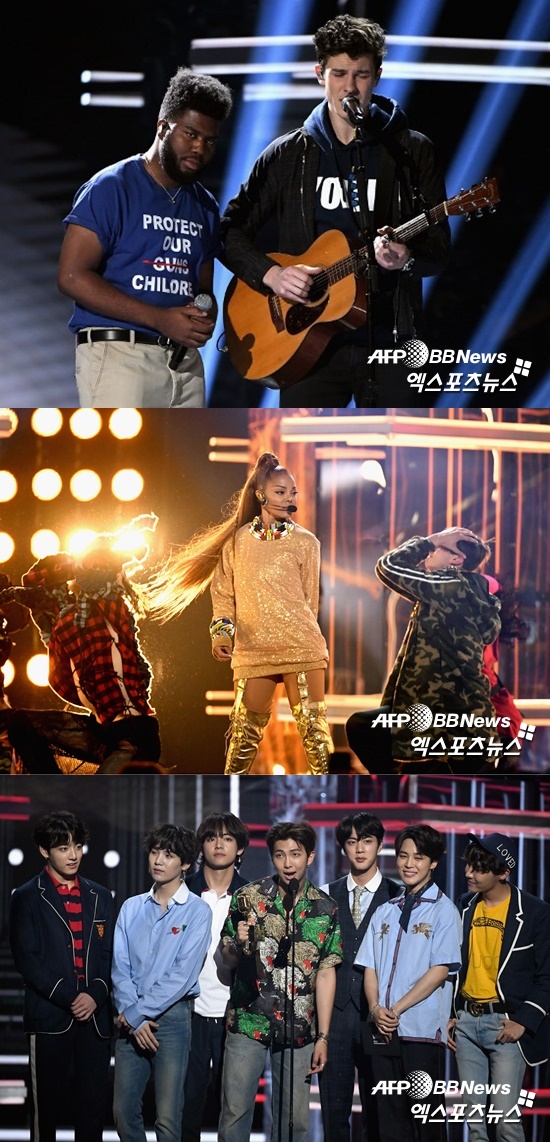 The Billboard Music Awards, one of the festivals of former World Musicians and Music fans, was held safely this year.Keywords of the year were Memorial, The Second Sex and BTS.The 2018 Billboard Music Awards (2018 BBMA), one of the United States of Americas three major musical awards, was held at the United States of Americas MGM Grand Garden Arena on Monday.The host was played by singer Kelly Clarkson Clarkson.Kelly Clarkson Clarkson, who announced the start of the awards ceremony, had a time to commemorate the victims of the shooting at the United States of America Santa Pego Bridge on the 18th before the full-scale festival.Kelly Clarkson Clarkson said: Im so heartbroken because Im also from Texas, I hope I have time to mourn for the victims, I feel like Im going to cry.Well all be silent and have time for memorials, he said.I hope that something we change will happen to prevent this tragedy from happening.We need to change the way parents can send their children to school or church without fear; we need to change so they dont endanger them; we need to take action.Singer Vivie Lexa also said, Many people are resisting guns and shouting Lets change now.They should create a better world of hope, passion and will that they showed, said Sean Mendes and Khalid, who sang Youth (Youth) and had time for memorials for the victims of the shooting disaster.Khalid went on to perform in a garment that read Lets protect children, not guns (Protec Our GUNS (X) Children).Chainsmokers, who won the Top Dance/Electronic Award, paid tribute to the late genius DJ Avicii.Avicii has given us a lot of meaning, and inspired us, and his news comes more sadly, I hope everyone is empowered, Chainsmokers said in his acceptance speech.The womens The Artists also played a role.Taylor Swift, who won the Leisure of the Year and Top Selling Album Award, said, We are currently on a tour of female singers.All the women The Artists are also grateful to the new women The Artists. Christina Aguilera performed her Powerful Performance with her new song Fall In Line released in six years, and Jennifer Lopez also performed the Pop Diva legend with DJ Khalid, setting the stage for her new song Dinero (Dinero).Janet Jackson, who won the Billboard Icon Award, came on stage in nine years and presented hits Nasty, If and Throb Performance.Janet Jackson is Michael Jacksons brother and is a singer who has more than 100 songs on the Billboard charts.Janet Jackson said: Even with any adversity, women are finally living in moments where they are no longer oppressed, living the lives of uncontrolled, unused women.I will be with the women, and I want to be with the men who support me with my heart. The last keyword was BTS.BTS, who got the modifier Worlds Best Boy Group from host Kelly Clarkson, was the first to unveil the stage for the new album title song Fake Love (FAKE LOVE) for the first time in the former World and received a hot shout from local audiences.BTS won the Top Social Artist Award for the second consecutive year after last year, and it was impressed that I learned how meaningful the power to change the lives of fans with music is.In particular, member Ji Min said in Korean, This award is what you received. I really appreciate and love you.Meanwhile, the singer of the year went back to Ed Sheeran, who was unable to attend the scene due to a pre-arranged schedule and gave his impressions on the video.Photo: AFPBNEWS=NEWS1