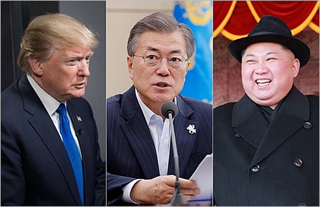 세기의 관심으로 떠오른 한반도 비핵화와 평화체제 구축 과제는 당초 남북미 3자 구도로 시작됐다.(자료사진) ⓒ데일리안