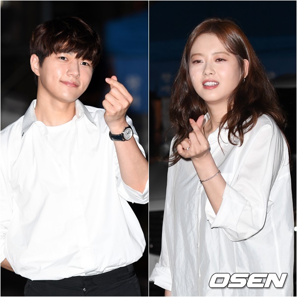 On the afternoon of the 30th, a series of JTBC monthly drama Miss Hammurabi (playplay Moon, directed by Kwak Jung Hwan) was held at a restaurant in Yeouido, Seoul.Actors Myoeng-su Kim and Go Ah-ra pose for the reporters