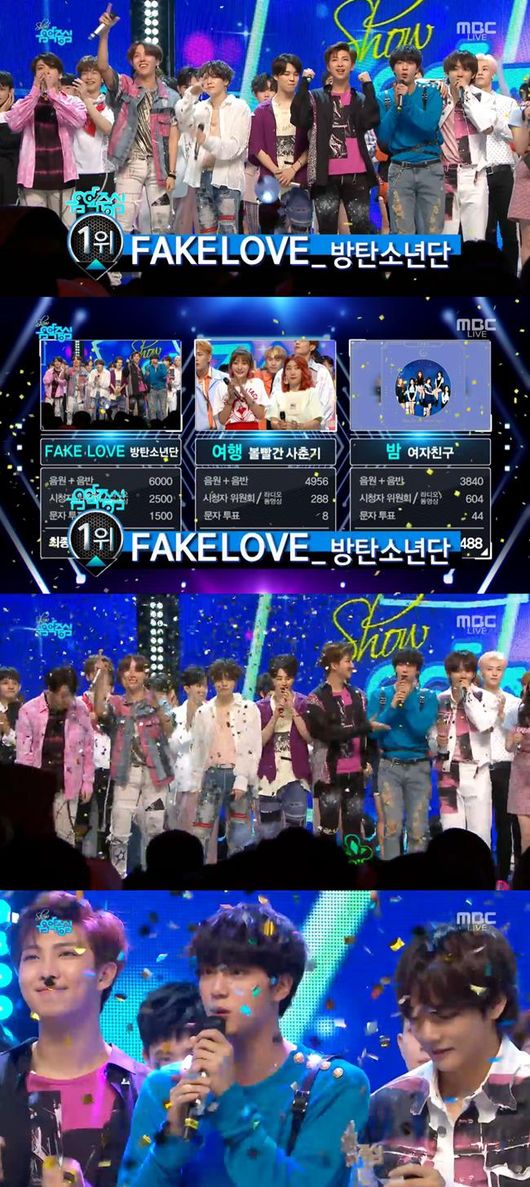 Midnight BTS added the top trophyBTS topped the list with a new song Fake Love (FAKE LOVE) on MBCs Show! Show! Music Core which aired on the afternoon of the 2nd.This resulted in the Solo Day seven-time king.BTS is already achieving seven-time king with Fake Love. SBS popular song, Show!Music Core and cable channel Mnet M Countdown are continuing to be ranked first.Thank you so much for being number one. Thank you for making me score. I will continue to be with you, BTS said.In particular, BTS achieved a top score of 1000 points, attracting attention. On the first day of Music Bank, it ranked first with 1,5019 points.Fake Love is a song by an aunt hip hop genre in which Grunge Rock guitar sound and grubby trap beats create a strange gloomy, and you can feel the dark sensibility of BTS.It contains the contents of realizing that the love that I thought was fate was a lie. I can feel the energy unique to BTS, sad but sad by putting the emotion of parting in unique lyrics and sound.BTS is writing a milestone since the announcement of Tear on its regular 3rd album LOVE YOURSELF on the 18th of last month.This album exceeded 1 million copies of the first quarter of release and became the second million seller of BTS.In addition, LOVE YOURSELF Tear also set a record for the top spot on the US Billboard main chart Billboard 200.It is the first time in 13 years that an album that is not English has reached No. 1 in English, and it is the first among K-pop singers.The title song Fake Love is a BTS that is reaching 10th place on the Billboard Hot 100 chart and achieving another new record.On this day, SHINee and AOA, red puberty and Samuels comeback stage and Pristins unit Pristin Vs DeV stage were also followed.SHINee, who has returned for a long time, has completed their own colored stage with sophisticated music.SHINees new song Derryer is an electronic pop song with a sophisticated sauce that gives a refreshing feeling. It features an addicted chorus, a unique composition, and a drop with catharsis.The vocal melody that sampled 112 Cupid, famous for the Slow Jam R&B group in the 90s, was added to make it feel different from the original song, as well as the world-renowned production team The Fliptones participated in composition and arrangement, and member keys and Minho participated in rapmaking.The AOA delivered energy in the form of Summer Queen in the summer.The new album, released for the first time since the withdrawal of the super-a, has an added Melody and bright and healthy energy that has more abundantly completed the charm of the AOA.Bingle Bangle is a retro song influenced by modern funky pop, and it reveals the health and bright energy of AOA.The whistle and the cool guitar sound on a strong beat meet with the addicted strong chime that is wound in the ears everywhere and it is no better than to be a killing part from beginning to end.The red-eyed puberty gave me the pleasure of listening to the new song Travel. Travel is a busy and breathtaking everyday life, and now I want to leave somewhere.A trip I want to present to all the youth who have been exhausted.Everywhere in the world, I always fly freely, and I hope to find the most beautiful light of each person in it.Samuel released the stage for his new song Tinizer.Tinizer is a song of Future Pop genre, which is a work of Brave Entertainments head Brave Brother and producer team Tu Champ for Samuel. It has dark and intense musical colors along with the feelings and emotions of teenagers living in the present, and contains a message to live as I for Me of teenagers living in the present.Pristin V was another attraction to Pristin. Pristin Vs unique atmosphere and performance were impressive.The title song Your Own is an impressive song with a message of freedom and candidness that gets what you want without hesitation. It is a ratchet-based R & B pop genre that Pristin did not try before.On the other hand, Show! Show!Music Core appeared SHINee, AOA, BTS, Red Puberty, Samuel, Pristin V, Bigton, Cross Jean, N.Flying, Dream Catcher, KHAN, The Eastlight, Tupo K, and NTB.MBC broadcast screen capture