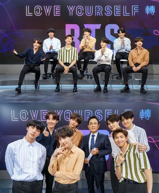 Group BTS has not stopped setting new records until the United States of America, followed by the highest score of Solo Day, and Major TV Channel news.SBS said on the afternoon of the 3rd that BTS will appear on SBS 8 News on the same day and will be interviewed for the first time at the news center.According to SBS, BTS, which has been a former World gust of hottest United States of America Billboards recently, was awkward in the early part of SBS 8 News, but in an interview with Kim Yong-tae, an anchor, he drew attention with a sincere answer.BTS is the back door of the Billboards awards ceremony through SBS 8 News, and what messages they wanted to say through the song, and what they would have done if it was not BTS.Since the entire group has never been interviewed together in Major TV Channel News, their appearance on SBS 8 News allows them to realize the ripple effect of BTS.Group BTS, which has been recognized overseas first, is breaking a new record every day.They ranked # 1 on the Billboards 200 with their third album LOVE YOURSELF Tear on the 27th of last month and # 10 on the Billboards Hot 100 with their title song Fake Love on the 29th.This is the highest record collected by the K-pop group.BTS, who won the Billboards, even received a celebration from President Moon Jae-in, saying, I support the BTS dream of becoming the most influential singer in World.The BTSs Billboards title also noted CNN and others; overseas media also issued planning reports focusing on the reasons for BTS Billboards s slurs.BTS is also the most beloved guest on the United States of America talk show.They were also invited to United States of Americas famous talk shows such as The Lay Lay Show With James Corden Show and Ellen DeGeneres Show.BTS, which received United States of America, is also making a remarkable move in Korea.On the 1st, KBS 2TV Music Bank recorded 1,5019 points with a new song Fake Love, ranking first with the highest score ever in Music Bank.In addition, SBS popular song, which was broadcast on the 3rd, made a comeback and won a total of 8 gold medals.In addition to winning the first place in the music charts with Fake Love, it is also lined up songs such as I can not convey and Anpanman.As such, BTS has grown into a group that establishes a new record if it comes out of the domestic and overseas activities.I wonder what kind of new record BTS, which has just started comeback activities, will be able to entertain fans.DB, SBS.