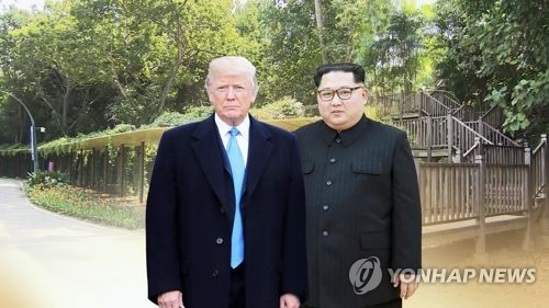 미리보는 트럼프-김정은 '카펠라 산책'(CG) [연합뉴스TV 제공]