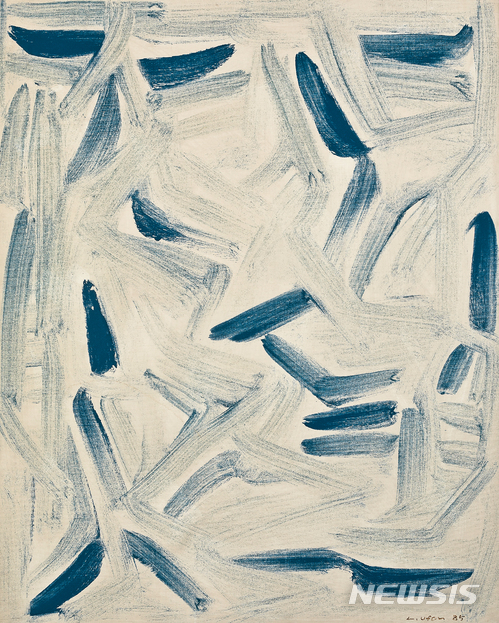 =ý ̿ȯ, 'East Winds',Oil and mineral pigment on canvas, 99.580.5cm, 1985,  55000~7