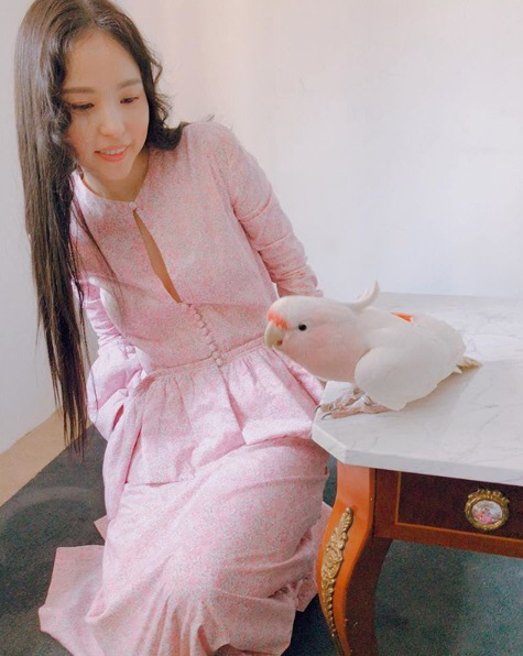 Min Hyo-rin posted a picture on his Instagram on the 24th with an article entitled Hello, you look beautiful.In the photo, Min Hyo-rin, who is looking at the bird next to him in a pink two-piece, is shown.Min Hyo-rins beautiful beautiful look catches the eye.Meanwhile, Min Hyo-rin marriages with BIGBANG member Sun in February.