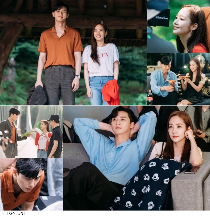 Kim Secretary Park Seo-joon Min-young, Why is Kim Secretary? Actor Park Seo-joon and Park Min-youngs brilliant honey chemistry scene was revealed.On the 2nd, the TVN drama Why is Secretary Kim? (director Park Joon-hwa, playwright Jung Eun-young) released the behind-the-scenes scenes of Park Seo-joon and Park Min-young.Park Seo-joon and Park Min-young in the public SteelSeries are standing side by side under the eaves and making a smile.Especially, the desirable height difference between the two people causes excitement.When the shooting starts, the two people are immersed in the character and give a sweet look, and when they hear the cut sound, they burst into laughter that they have endured.A bright smile like Decalcomani reveals the shooting scene.In addition, Park Seo-joon and Park Min-young were watching the broadcast with the shooting staff.The two are watching their performances seriously and are not taking their eyes off the monitor for a single moment.The eyes that are so concentrated as if they were promised are also like that, and they are really emitting honey chemistry.They are also playing the middle script and burning their passion for acting, and they are immersed in their characters and even rehearsing their rehearsals.Moreover, it is not forgetting the meticulous monitoring.Park Seo-joon seriously checks with a wet head click due to the shooting, and Park Min-young checks his acting with a smile that is mistaken for realistic Kim Mi-so.The production crew Park Seo-joon and Park Min-young are friendly without any fault, but they are caring for each other and laughing.Thanks to the breathing of the hands and feet, the shooting is also proceeding easily. He said, Please check the extraordinary chemistry of the two people through Kim Secretary. Meanwhile, Why would Secretary Kim do that is a narcissist vice chairman Lee Yeongjun (Park Seo-joon), who has everything from financial power, face, and skills, but is united with his own love, and a veteran of the secretariat, Legend Kim Mi-so (Park Min-young), who has fully assisted him.It is broadcast every Wednesday and Thursday night at 9:30.2nd production team unveils behind-the-scenes SteelSeries