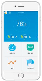 스마트체중계와 연동한 앱의 화면. 몸무게·체지 방률 등의 측정값을 보 여준다. 기종에 따라 측 정값을 기반으로 식단· 운동·정보도 제공한다.