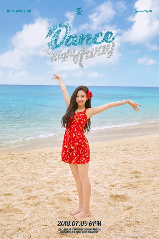 TWICE Nayeon, Jingyeon and MOMO transform into fresh India Summer girlJYP Entertainment (hereinafter referred to as JYP) is presenting a variety of content including various image Teaser, tracklist Teaser, and music video Teaser ahead of TWICEs new song Dance the Nightstand Lee Jin-hyuk release on July 9th.JYP started to release the second individual teaser image of Dance the Nightstand Lee Jin-hyuk on various SNS of JYP and TWICE at 0:00 on July 3.Last week, TWICE members showed a first individual Teaser image that seemed to enjoy a special party on the beach during the summer night, and this time, they showed a contrasting atmosphere with a clear charm wearing beachwear that shows a lovely appearance on the beach.The first runners of the second individual Teaser were Nayeon, Jingyeon and MOMO, and the trio showed off their bright beauty with the blue sea behind them.In the teaser image, which was released in two pieces each, Nayeon revealed her gorgeous beauty with intense red beachwear and hair flower decorations.Jingyeon showed off his superior proportions with a lovely look and attracted attention.MOMO added a youthful atmosphere by digesting yellow beachwear, and it gave a bright and healthy energy with a lantern-colored eye.TWICE will release its new album India Summer Nightstand and its title song Dance the Nightstand Lee Jin-hyuk on the 9th and make a comeback.In addition to the title track, the album includes three new songs, including Chillex (CHILLAX) and Shot Thru the Heart and the mini-five album What Orange Is the New Black Love released on April 9?(What is Love?), and a total of nine tracks are included.Shot Through the Heart is a song by TWICE members MOMO, Sana and Mina as lyricists. This is the first time that three members are responsible for the song in TWICEs new song.In particular, Wheesung will write the song Dance the Nightstand Lee Jin-hyuk, a new song that TWICE transforms into India Summer Girl in 2018, and the combination of TWICE X Wheesung is more popular.Wheesung, who has been responsible for the lyrics of big hits such as Younhas Secret Number 486, Tiaras Crazy Because of You and Ailees Heaven, is expecting synergies to TWICEs fresh and youthful charm with some songs through Dance the Nightstand Lee Jin-hyuk.On the last two days, Dance the Nightstand Lee Jin-hyuk MV Teaser video was released to amplify the curiosity of fans.TWICE is a white costume that emits a charm of innocence, and at the same time, it captures those who see it as a video of nine members drifting on the island.TWICE was followed by SIGNAL last year, followed by What Orange Is the New Black Love that the Best of Best combination of Park Jin-young X TWICE met again?was released in April.This song has set a new record of 8 consecutive 100 million views exceeding 100 million views on YouTube, following various online music sources such as real time, daily, weekly charts, 4 Gaon charts, and 12 music ranking programs.TWICE announces its 9th consecutive popular march with the comeback song Dance the Nightstand Lee Jin-hyuk in three months.Park Su-in