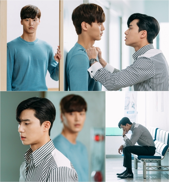 Park Seo-joon - Lee Tae-hwan brothers meet with the drama and focus their attention while Park Seo-joon is revealed to be a real abductee.TVNs Why is Secretary Kim? (hereinafter, Secretary Kim), which has been in the top spot for five consecutive weeks in the topical category, with the number one audience rating for terrestrial-containing dramas, is the most popular TVN, and Park Seo-joon (Lee Yeongjun station) and Lee Tae-hwan (Lee Sung-yeon station) () has unveiled SteelSeries, which contains an uncomfortable meeting of the brothers.Lee Sung-yeon (Lee Tae-hwan) had been living on the victim of the kidnapping 24 years ago, but he was in great confusion when he learned that the kidnapper was Lee Yeongjun (Park Seo-joon).Sung-yeon then asked Kim Mi-so (Park Min-young) to tell the truth, and then the smile that regained Memory, which witnessed the death of the kidnapper, fainted with shock.In the fainting of the smile, Young Jun pushed the tea to Furious and raised the tension.In the meantime, the Steel Series, which is open to the public, attracts attention because it contains a cold meeting between Young Jun and Sung Yeon.Especially, in the distorted memory of the sexuality, the two people who have been in endless conflict with each other by pouring sharp words like blades toward each other have been attracted to the truth once again.Young-joon is expressing his unbearable Furiousness after discovering the sexual intercourse: Sung-yeon visited the hospital room where the smile was hospitalized.Soon after he discovered the castle, he grabbed his neck and pushed it rough to the wall and exploded Furious.Moreover, it is shooting the castle with a cold eye, and it gives a tension just by looking.On the other hand, Sung-yeon is staring at Young-joon, who has caught his neck without saying anything, and he is looking at his face more disastrous than ever.As if he resigned everything, he accepts Young Juns Furious, which raises the question of what kind of change has occurred in his mind.It is making people nervous that the conflict between the two brothers is not over.The production team of Kim Secretary said, It is a scene where Lee Tae-hwans confusion, which has learned the truth and truth of Park Seo-joon, who has been trying to hide the truth, is fiercely encountered. It will include a past history that can not help but hurt both Park Seo-joon and Lee Tae-hwan.hwang hye-jin