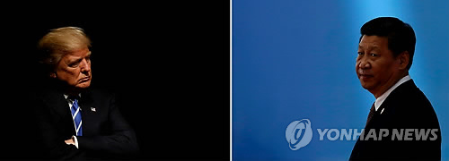 무역전쟁 나선 미중 정상 [로이터=연합뉴스]
