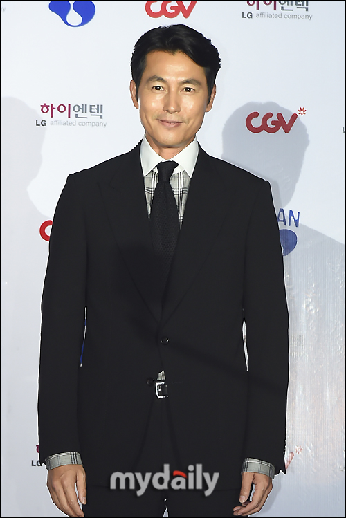 Actor Jung Woo-sung is attending the 22nd Bucheon International Fantastic Film Festival Red Carpet photo wall Event held at the plaza in front of Bucheon City Hall in Bucheon City, Gyeonggi Province on the afternoon of the 12th.