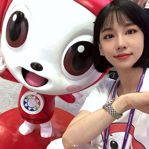 ‘캐릭터 라이선싱 페어 2018’에 참여한 배우 김주리. 사진출처|김주리 인스타그램
