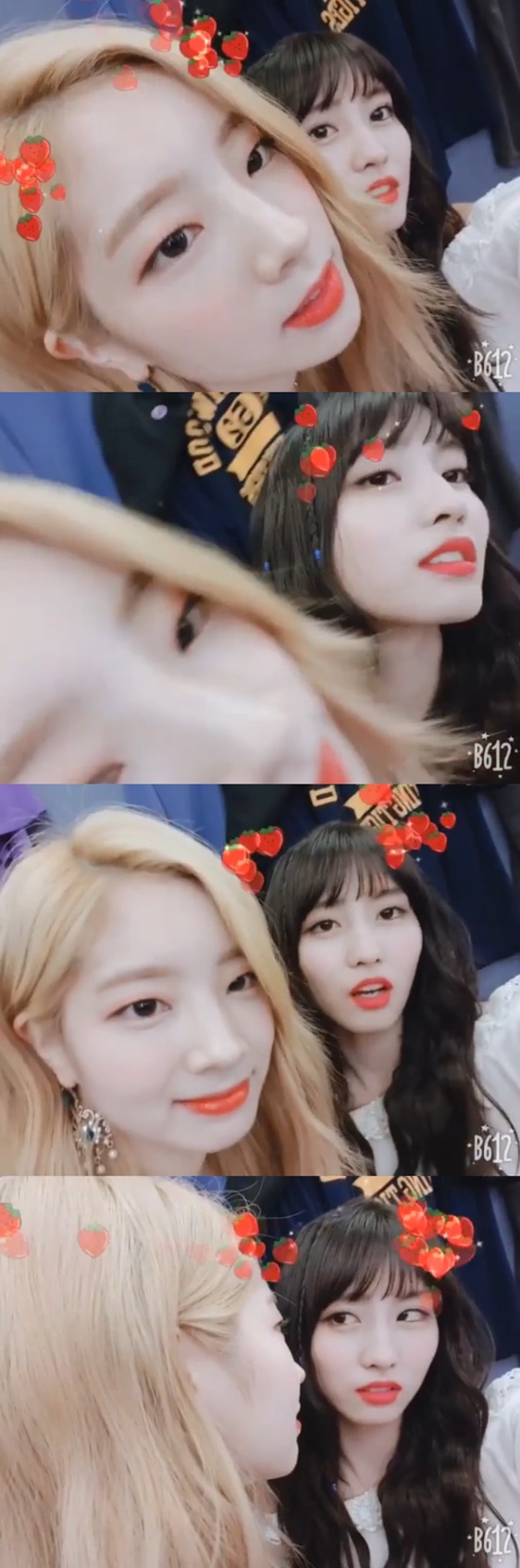 On the 19th, TWICE official Instagram posted a video with the article M Countdown 1st in the world, thanks to Ewing Ones. . . . . . . . . .In the public image, Dahyun and Momo were playing with the camera.The two people stared at the camera and laughed at each other, showing various expressions such as making a mischievous expression.On the other hand, TWICE took first place in Mnet M Countdowndown Down which was broadcast on this day with the new song Dance the Night Away./ Photo: TWICE SNS