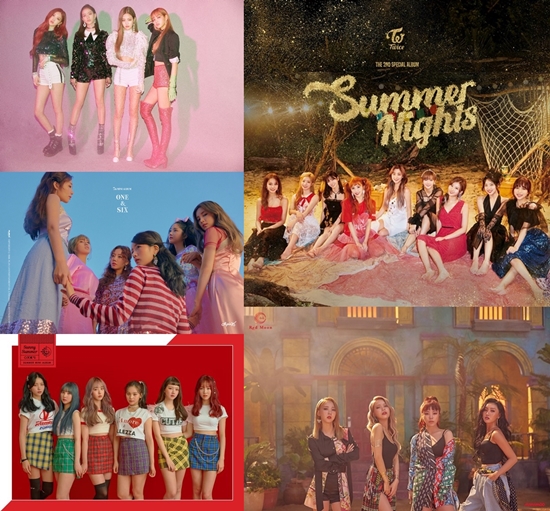 Girls are competing as hot as this summer, and their songs, which are at the top of the music charts side by side, are catching listeners ears with addictive melodies and lyrics aimed at summer.The first comeback music source, Black Pink, followed by a new concept.TWICE, which boasts a solid fandom, and MAMAMOO, which believes and listens, and GFriend, who are godfriends, are continuing to compete in good faith.Black Pink Tudududou Black Pink, which came back on June 15th with its first mini album SQUARE UP (Square Up) in a year.The title song Tududududu was loved by YGs unique hip melody as well as addictive lyrics.He also wrote a big record: he continued to dominate the charts for about 25 days, ranking first on the music charts, and also broke the music video 200 million views in the shortest time among the K-pop groups.He ranked 55th in Billboard 200 40th Hot 100 and wrote the highest record in K-pop girl group history.With this momentum, Black Pink will be active until the end of July with the follow-up song Forever Young.Apink No 1 Apink, who made a comeback with the title song No 1 of his seventh mini album ONE & SIX (One and Six) on the 2nd, boasted the skill of his seventh year of debut.The change of Apink, which has been abandoned with the bright and innocent concept that has been introduced and returned to all black styling and intense feeling, was successful.The title song No 1 is a minor pop dance genre song. Unlike the original songs that are pure and youthful, they sang the pain of a woman who finished love.Apink, a mature figure, continues to meet with fans with new charms that have not been found in the meantime.After completing the renewal of all members, Apink proved that there is no 7th year jinx as it ranked first in various music broadcasts as well as putting its name on the top of the music charts with new changes.TWICE, which came back on the 9th following TWICE Dance the Night Away Apink, released a new album Summer Night and started its career with the title song Dance the Night Away.Those who are divided into party girls who reveal a summer night are showing the coolness of summer.TWICE, which reminds me of summer from music video to stage costumes, has succeeded in the girl group. From Elegantly to What Is Love?As a group that hit mega hits, it ranked first on the music charts immediately after the comeback, and won the first place in MBCs music center on the 21st and achieved four music broadcasts.As such, TWICE has become a representative girl group in Korea, forming popularity as the top chart, and solid fandom with high album sales.MAMAMOO You Nah 2018 Four Seasons Four Color Project MAMAMOO returned to the red concept from the yellow concept in four months after the Starry Night in March.MAMAMOO, who made a comeback with the title song You Na Sea of the new album RED MOON on the 16th, chose Latin reggae sexy instead of refreshing.The intense and passionate title song You Na Sun is a song of the reggaeton genre and it is getting hotter in the hot summer.MAMAMOO, which made use of the feeling of Lee Yeol-chi, once again emanated the charm of the girl crush by giving a selfish lover a single step like the lyrics You always do it yourself.As soon as they made a comeback, they made their name on the top of the charts, boasting once again the power of MAMAMOO to believe and listen, and also completed the stage which showed confidence by themselves.GFriend, who returned to the title song Summer Summer on the 19th of the summer mini album Sunny Summer, attracted attention with its intense red-based concept.The most eye-catching thing in this comeback is the styling transformation of the members. The hairstyle of those who changed into a trendy color and a trendy color made the summer atmosphere more alive.GFriends unique youthful Summer Summer Year is a cute lyrics with the names of the members.The addictive refrain called Sunny Summer in summer made the most of the summer feeling.GFriend, who has a modifier called Goddfriend every time he gives addictive songs, continues his reputation again.The addictive song of the group who is making a comeback in the summer is cooled for a while.Those who compete in good faith on the music charts are adding to the warmth with support that encourages each other./ Photo = JYP, YG, RBW, Plan A, Sos Music