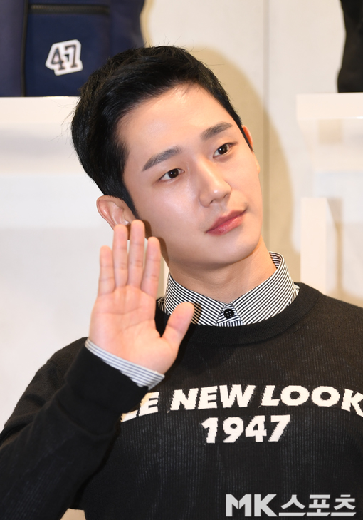 Actor Jung Hae In held a photo call commemorating the opening of a male boutique at the headquarters of Seoul Shinsegae Department Store on the afternoon of the 25th.Jung Hae In poses at Photocall Event