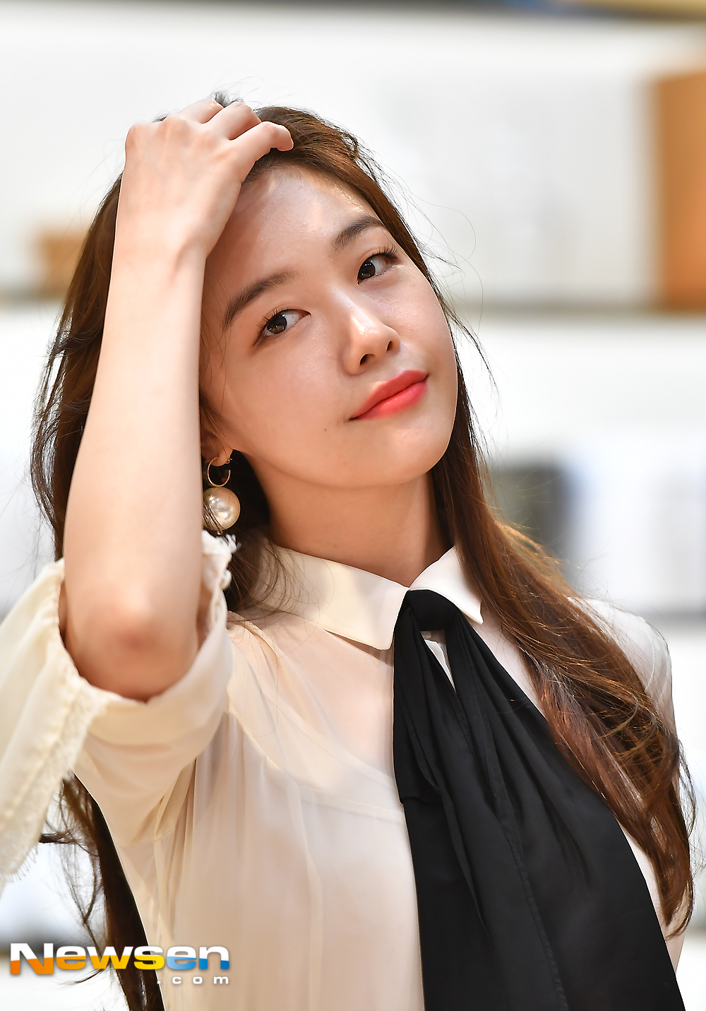 The Nichi Permo brand Event in France was held at Shinsegae Department Store Gangnam in Banpo-dong, Seocho-gu, Seoul on July 24.Girls Day Minah is responding to the photo pose.expressiveness