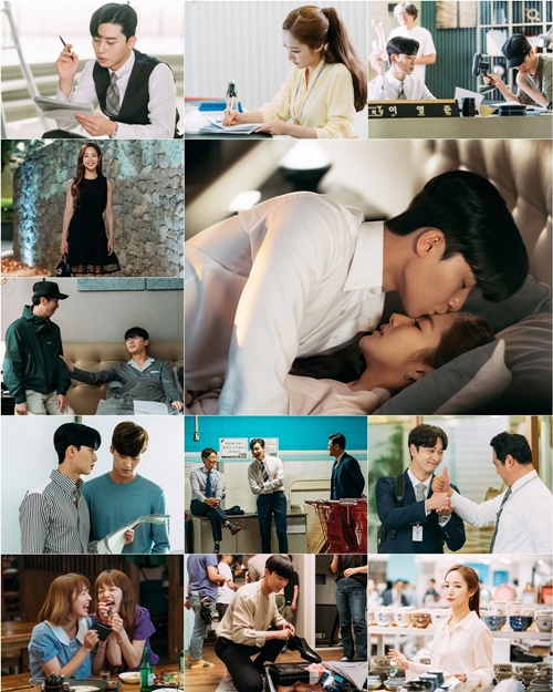 Park Seo-joon and Park Min-young in the filming Why is Secretary Kim doing it? were full of excitement and laughter.The TVN tree drama Why Secretary Kim Will Do It (hereinafter referred to as Secretary Kim) will be broadcast on the afternoon of the 26th, and will end today (26th).So, the shooting scene that was as pleasant as the excitement index that the leading actors gave to the viewers attracted attention.Park Seo-joon showed a scene of checking the script with a focused eye at the shooting scene, and a picture of taking small items directly after shooting with a hands-on hand.Park Min-young brightened shooting scene until the endAt any moment, he kept a bright smile, and he showed the charm of anti-war, concentrating on the script with a pen in his hand.Park Seo-joon and Lee Tae-hwan, who had set up a confrontational angle in the play, were actually close.Above all, Park Seo-joon, Park, and Joon Hwa, who are talking about shooting scenes together, are intimately attracted to the smile of the mother.Park, coach Joon Hwa, who lets himself wind the fan for Park Seo-joon, who has to keep his suit on a hot summer day.Park Seo-joon, who tries to contact the eye with Park and Joon Hwas arm, also reveals a pleasant shooting atmosphere.