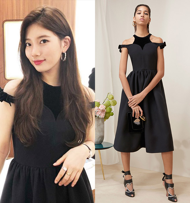 Pretty photo next to pretty photo! I recently looked at the style of the feed that was posted on Bae Suzys SNS.FENDIBae Suzy, who attended the Rial Collection exhibition event at Hong Kongs Shome boutique, opted for Fendis 18 Free Fall Dress.The combination of a halter neck line and an off-shoulder appeals to both elegance and cute charm. Dress emphasizes neat style jewelery.VALENTINOValentino SpAs 18 Free Fall Dress featured a sweet Dress styling, with a scalloped neckline that seems to weave shells.It is perfect to the black color velvet material which makes the white skin stand out.ADD SENSEAdSenses yellow blouse was wearing a Bae Suzy, a fresh look that would blow away the heat.VANESSA BRUNO AHTEBehind Bae Suzys bright smile, which brightly illuminated the Lancome Event, is Vanessa Bruno Attes Flower Dress.The dress, which maximizes femininity, showed a feminine style by matching thin beaded earrings and nude strap heels with a thin beaded dress.DIORShe also showed off her goddess beauty at the opening event of the Taiwan Dior boutique: she produced a casual look, boldly excluding coats and boots from Diors 18 F/W collection styling.Bae Suzy is what!editor Choi Won-heePhoto Bae Suzy Instagram, LF MALL, Ad Sense, Fendis official website, Dior, Valentino SpAdesign transferALWAYS PERFECT
