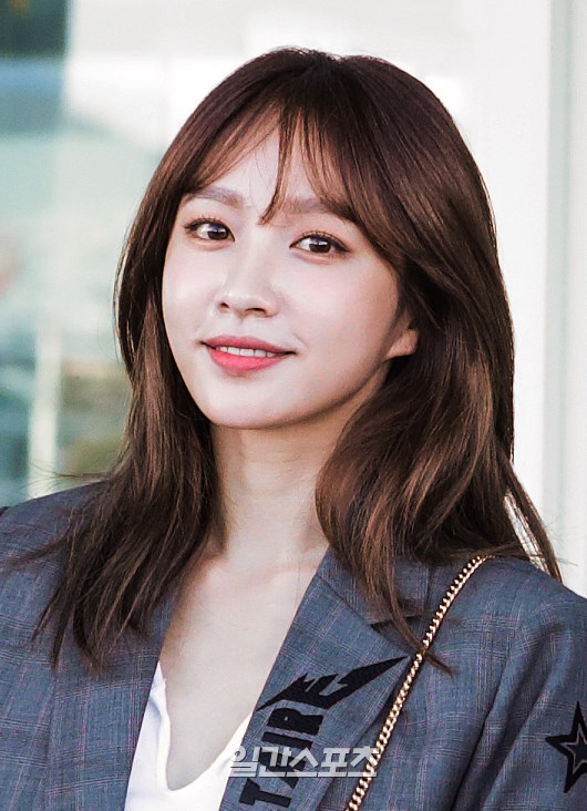 Hani is entering the departure hall.