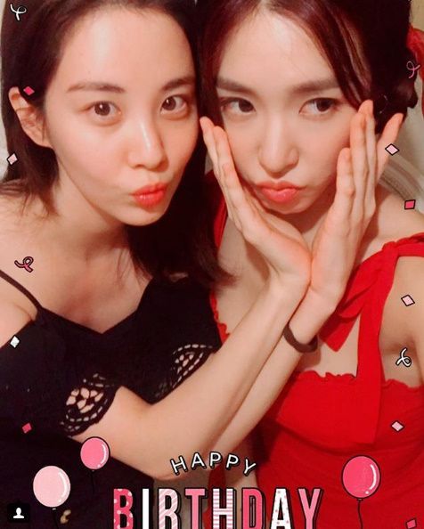 Group Girls Generation Seohyun and Tiffany boasted an unwavering friendship.On the 2nd, Seohyun posted a picture on his instagram with an article entitled Love u my sis.In the public photos, Seohyun is wrapping Tiffanys face and making a cute look.Tiffany, in a red dress, looks playful with a pointed look.Especially on one side of the picture, it says Happy BIRTHDAY, so you can see that Seohyun met to celebrate Tiffanys birthday.Meanwhile, Tiffany, who had recently been in the United States, returned home for a while to meet with fans on her birthday.On the first day of his birthday, he held a fan meeting with an ice cream shop located in Gangnam-gu, Seoul.Seohyun is currently receiving favorable reviews for his role as Seol Ji-hyun in the MBC drama Time (playplayed by Choi Ho-cheol and director Jang Jun-ho).