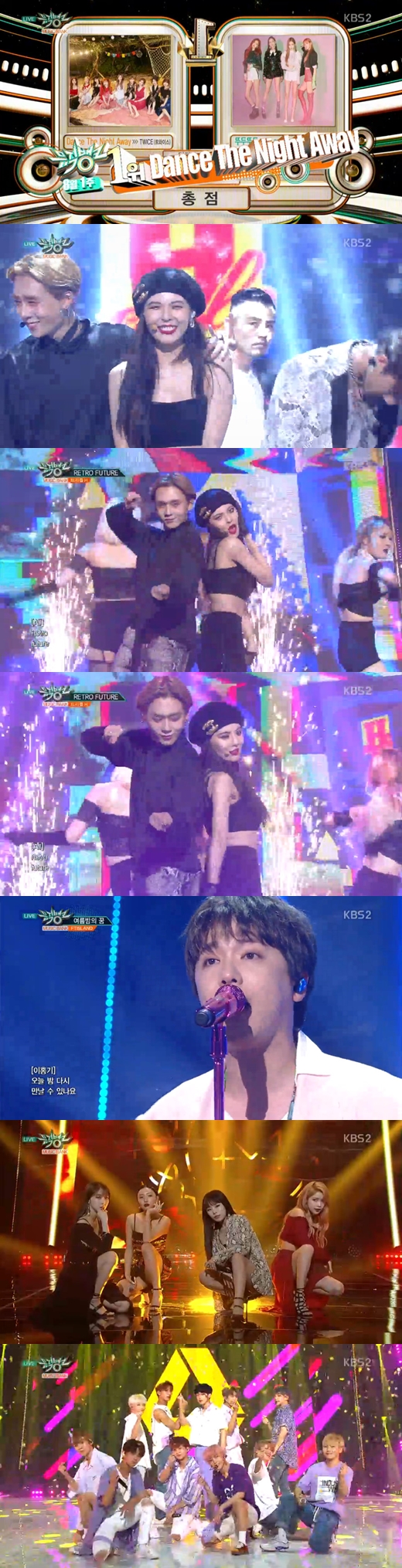 Girl group TWICE picked up another trophy: Hybrid group TripleH Hyona, 26, and EDawn, 24, took their first stage after admitting their devotion.TWICE won first place on KBS 2TV Music Bank broadcast on the 3rd, defeating Black Pinks Dance The Night Away which was nominated together.On the other hand, Music Bank appeared on FT Island, IN2IT, KARD, Seventeen, Kyungri, Golden Child, Gugudan Seminar, Neon Punch, La Boom, Mama Moo, Mytin, Momoland, Mikyo, 100%, Seraday, girlfriend, Jeong Seunun, Cheongha, Triple H and Hyorin.Especially, it was the stage of Triple H Because Hyuna and EDawn reversed the position of their agency the day before they denied the romance and acknowledged their devotion on this day.The two have developed a friendship as a colleague of their agency and have developed into a lover relationship since May 2016.Another member of Triple H, Hui, was also revealed to have split from girl group (girl) child member Sujin on the day.Triple H Hyona and EDawn provocatively showed choreography with bold skinning on the Music Bank stage.