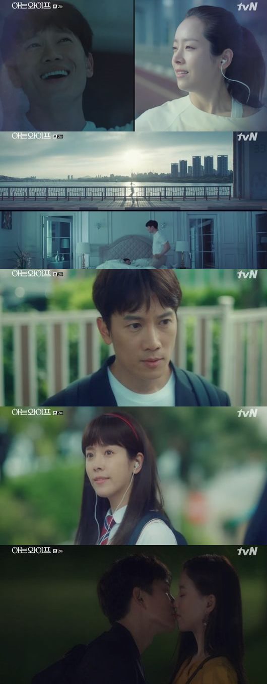 The number of knowing wife Ji Sung, who returned to the past, worked properly.Han Ji-min and Kang Han-Na were completely thrown off the shadow of Confession Couple, which was pointed out to be similar due to the impact development that changed.In the second episode of TVNs new tree Drama Knowing Wife (playplayplay by Yang Hee-seung/director Lee Sang-yeop), which was broadcast on the last 2 days, Ju-hyuk (Ji Sung), whose wife changed from Woojin (Han Ji-min) to Kang Han-Na, was portrayed.On this day, Juhyuk returned to the day 12 years ago when he changed his fate, but he came back to reality and decided it as a dream.He felt a lot of trouble at home at home, and he bought a used game machine that he considered to be the only thing in life, and he was delighted to hide it in his house without knowing Woojin.But Woojin was getting tired of the hard reality.Ju-hyuks promotion to head the team was urgent to bring his mother (Lee Jung-eun), who has become severely dementia-stricken, to a nursing hospital, but Ju-hyuk, who was distracted by the game machine, was pushed out of promotion due to his work.To make matters worse, Woojin discovered a new game machine of Joo Hyuk, and the conflict between the two exploded. Joo Hyuk ran away from home, saying, It is harder to deal with my wife than my customers. He realized that it was not a dream to return to the past.Ju-hyuk, who went to the past, did not help Woojin, a high school student, but instead ran to Hye-won, a first love.After returning to reality, there was Hye-won, not Woojin, next to Joo-hyuk, and Woojin also appeared as a dignified woman running the Han River, not a working mother in reality.Knowing wife who focused attention on the impact of the wife changed on this day.After the first broadcast, the drama, which was pointed out that the couple who had been in conflict had similarities with the Confession Couple due to the time slip and the setting of First Love,Especially, Knowing Wife is a realistic story that stimulates empathy, a careful production that stimulates emotions, and Ji Sung, Han Ji-min, and Kang Han-Na, who freely cross the present and past, are giving a sense of immersion that can not be taken away for a moment.So, the question of what results will be brought about by Ji Sung, who chose Kang Han-Na rather than Han Ji-min, and the future development is rising.Capture a TV screen for Knowing Wife