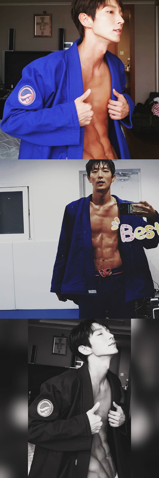 Actor Lee Joon-gi showed off her anti-war charm by flaunting her overwhelming upper body muscles.Lee Joon-gi posted several photos on his SNS on the 6th with an article entitled Thank You.In the photo, Lee Joon-gi, dressed in a blue uniform, revealed her imaginary upper body muscles, with slender facial lines and other overwhelming abs.Lee Joon-gi recently played the lead role of Bong Sang-pil in the End Lawyer, and played action, melody, and court.