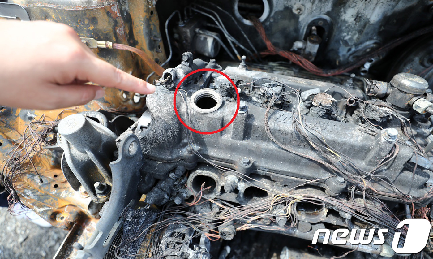 화재 아반떼 수상한 사진..정비 실수 가능성 | 인스티즈